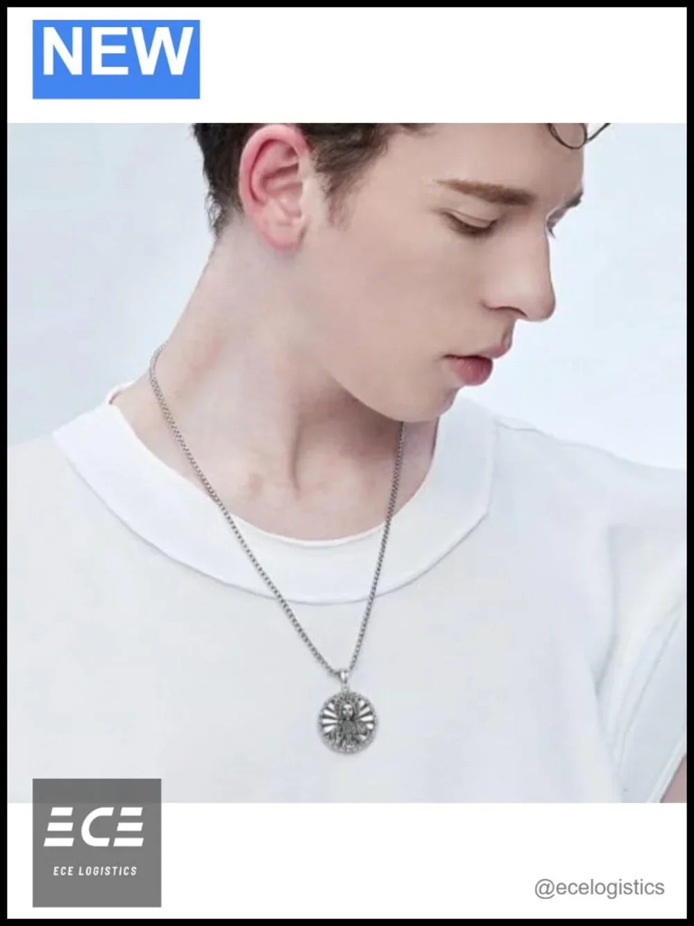 Sacred Heart Necklace Christian Jewelry Gift for Men Women